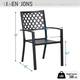 5-piece Metal Outdoor Patio Dining Set with 4 Stackable Chairs and 1 Slat E-coating Weather-resistant SquareTable
