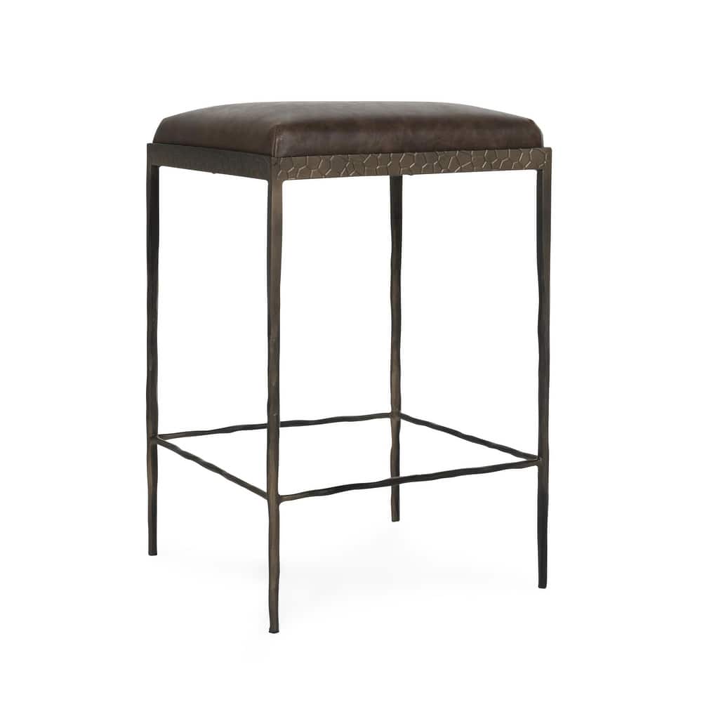 Classic Home Bose Leather Counter Stool