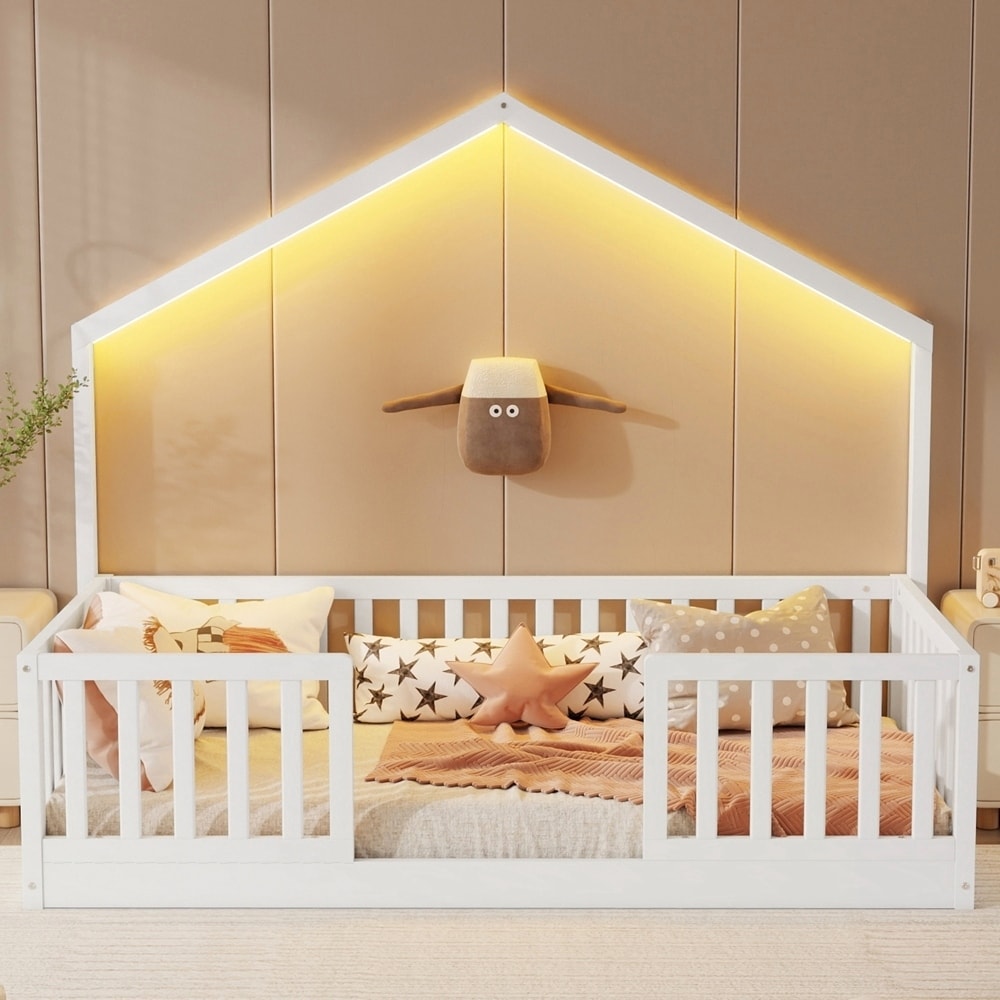 Wooden Montessori Bed with Light