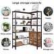 preview thumbnail 9 of 7, 6-Shelf Corner Bookshelf, Vintage Industrial Corner Bookshelf Etagere Bookcase,with storage cabinet