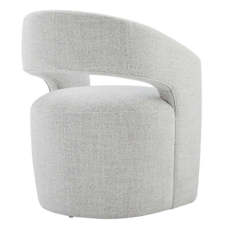 Spruce & Spring Joey Barrel Accent Chair with Casters for Living Room, Office, or Reading Nook