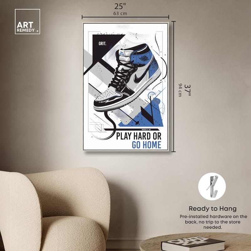 Play Hard Go Home Canvas by Art Remedy