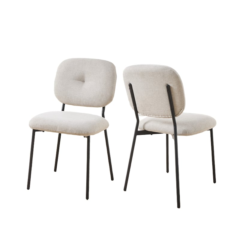 4-Piece Dining Table Set with Urquoise & Fabric Chairs, Bamboo & MDF Table, Industrial Metal Legs, Stain-resistant