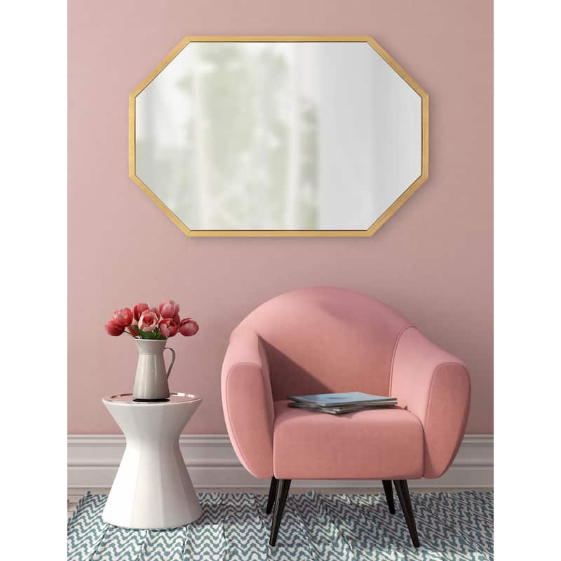 Kate and Laurel Laverty Octagon Framed Mirror - 24x36