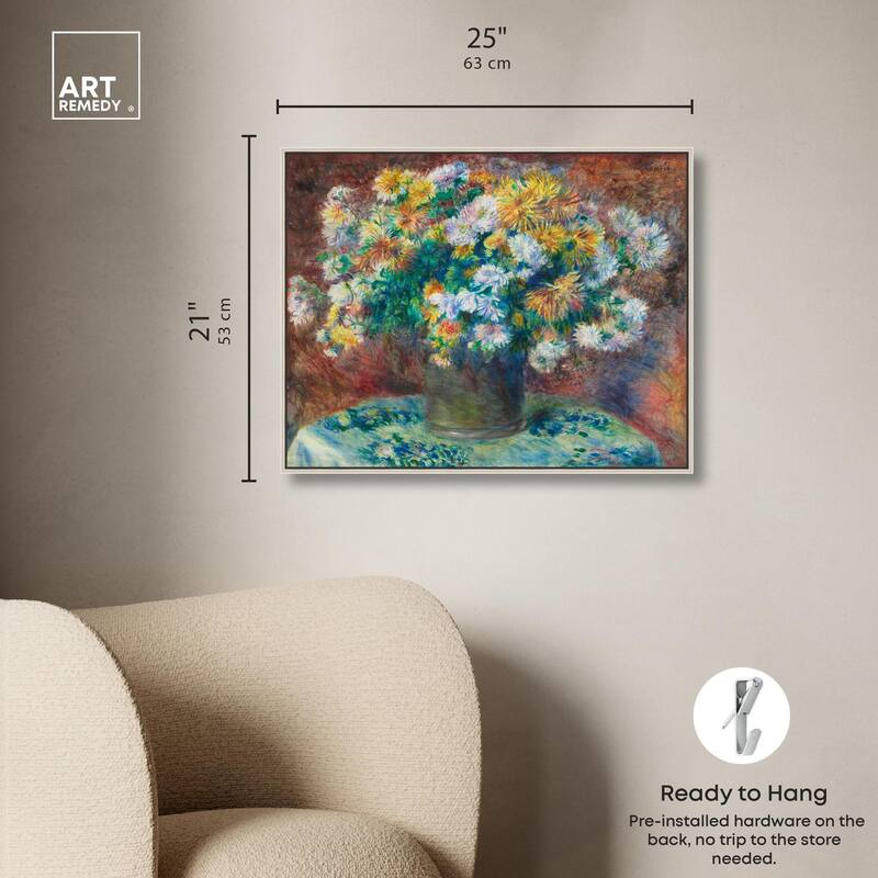 Renoir Chrysanthemum Canvas by Art Remedy