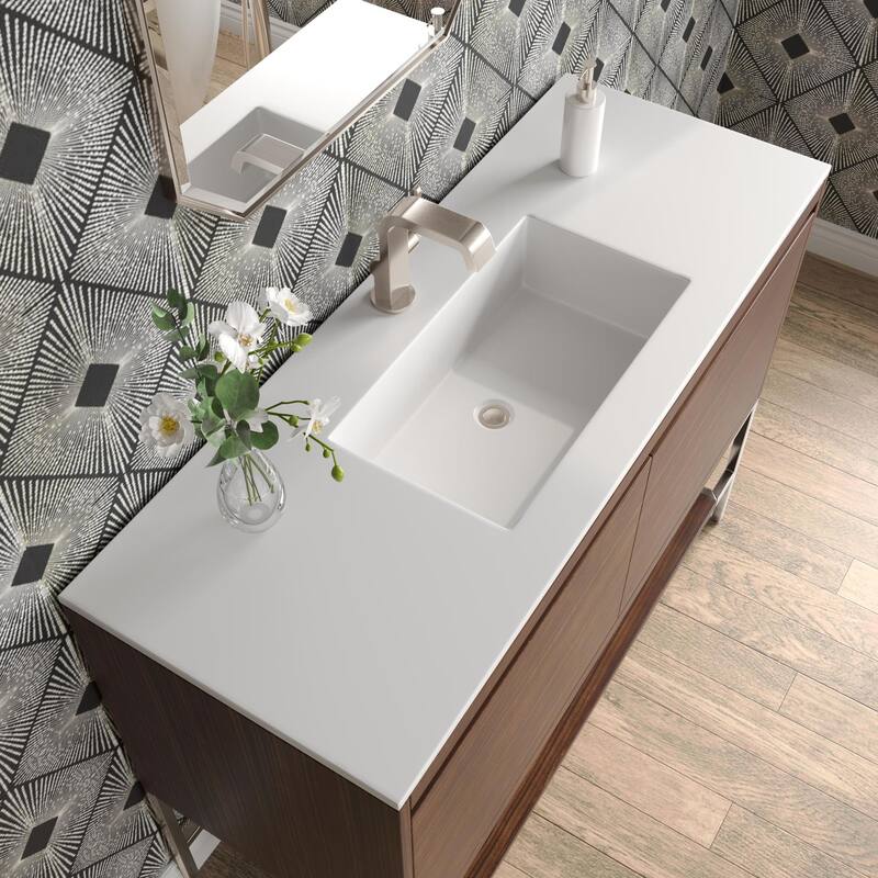 James Martin Vanities 805-V47.3-BN-GW Mantova 48" Single Basin Poplar