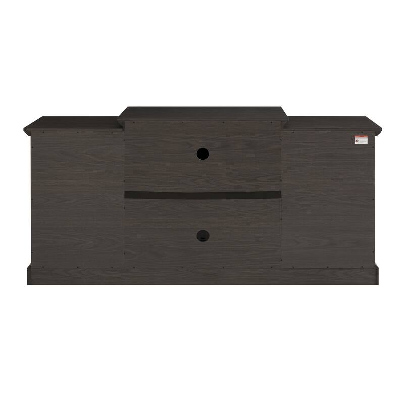Modern Media Console Table TV Stand with 23" Fireplace Insert