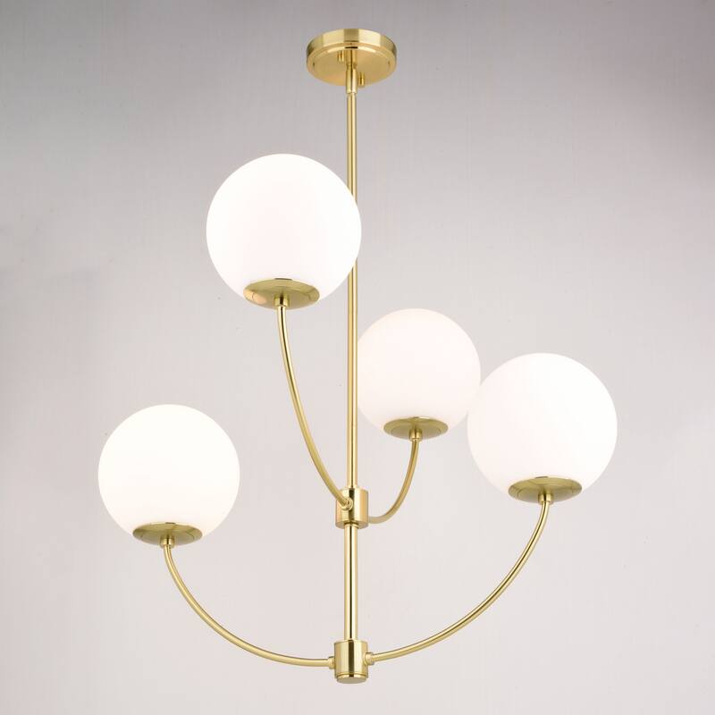 Vaxcel Lighting H0295 Avers 4 Light 26" Wide Chandelier with Frosted