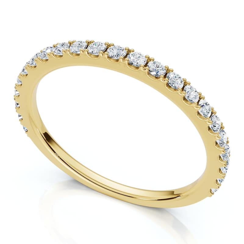Bliss Diamond 1/5Ct Diamond Wedding Stackable Anniversary Ring Gold Lab Grown - 5 - Yellow