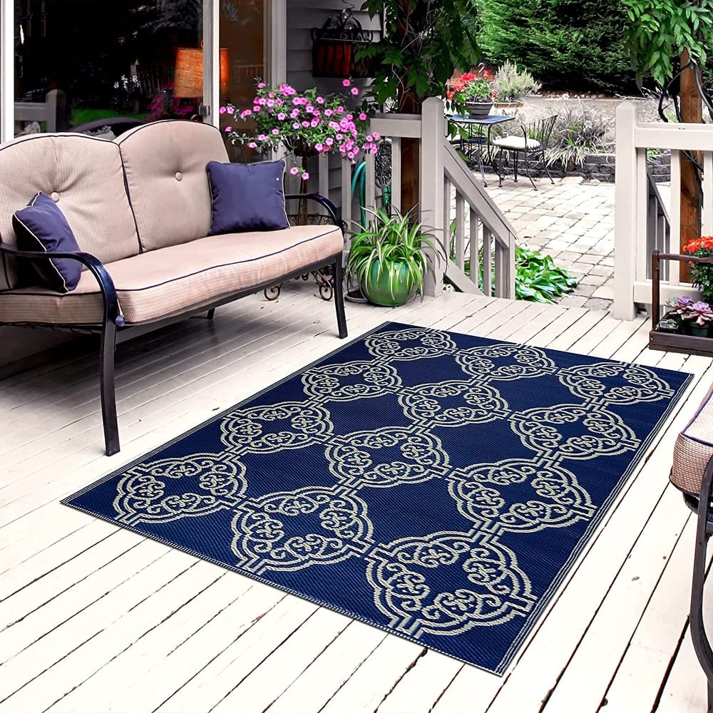 Marrakech Lightweight Reversible Recycled Plastic Outdoor Floor Mat/Rug