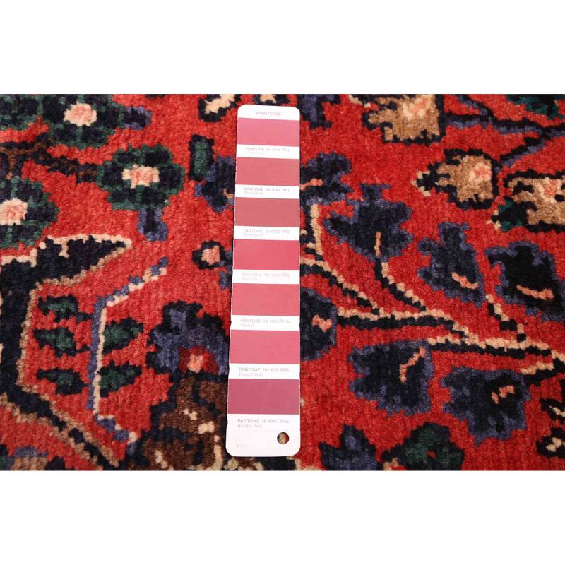 ECARPETGALLERY Hand-knotted Andelz Red Wool Rug - 3'5 x 9'6