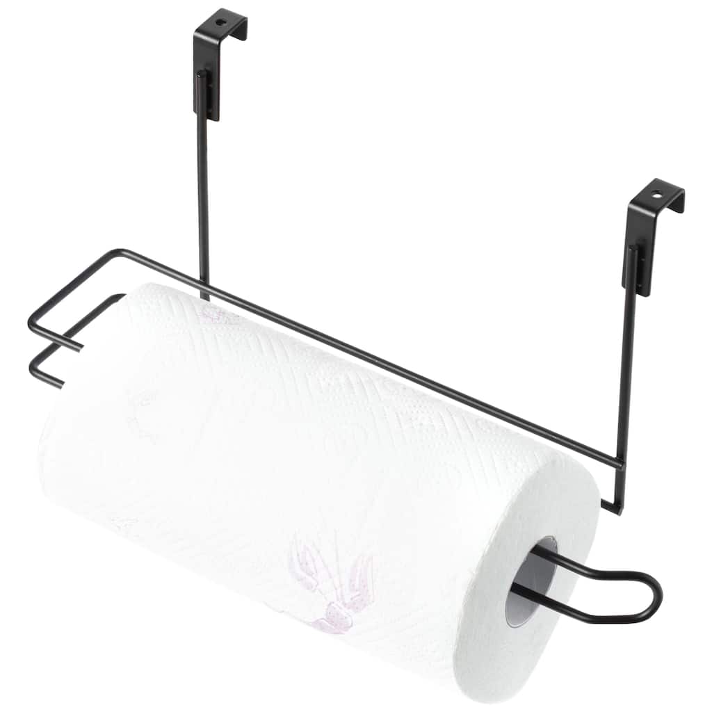 Over The Cabinet Paper Towel Holder, Black