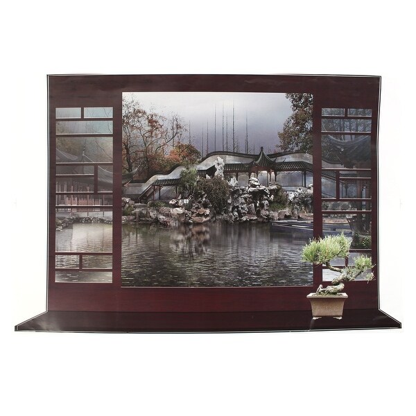 Shop 24" x 35" Wall Decor 3D Effect Fake Window Landscape ...