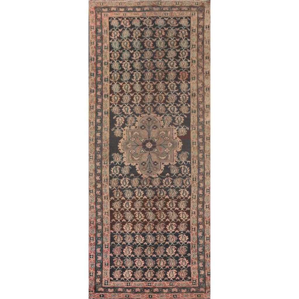 Mahal Persian Runner Rug Wool Carpet - 3'7"x 10'4"