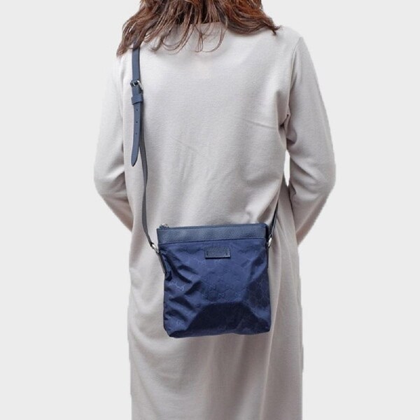 navy blue nylon crossbody bag