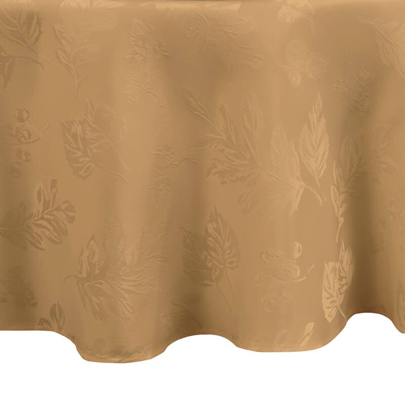 Elegant Woven Leaves Jacquard Damask Tablecloth