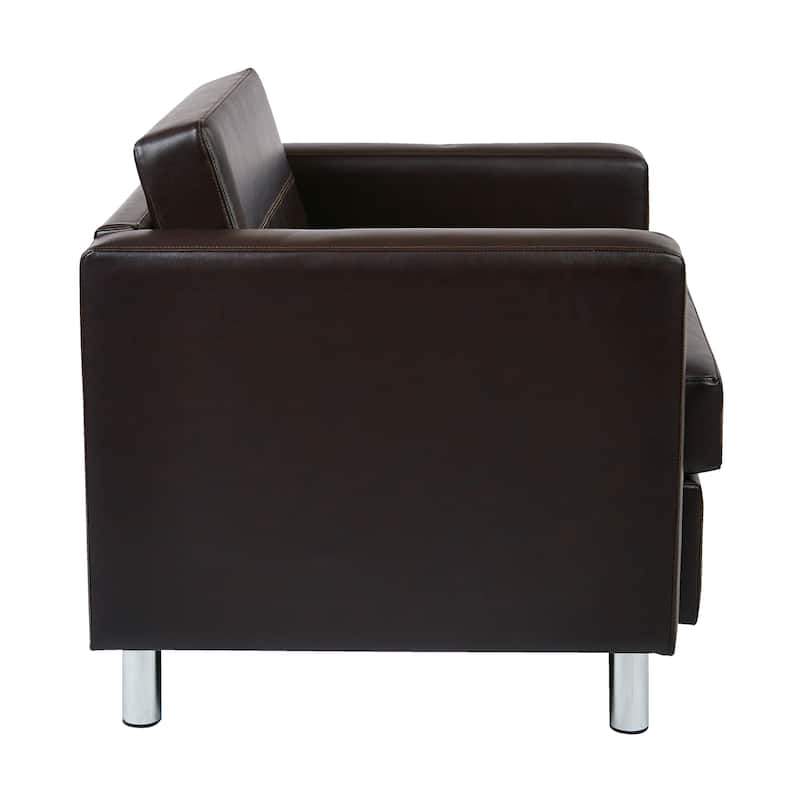Pacific Arm Accent Chair with Chrome Legs