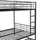 preview thumbnail 10 of 22, Full Over Full Metal Bunk Bed with Shelf & Guardrails - Sleek and Functional