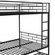 preview thumbnail 8 of 24, Full over Full Children's Metal Bunk Bed With Steps,Metal Bunk Bed with Shelf and Guardrails,Detachable Bunk Bed
