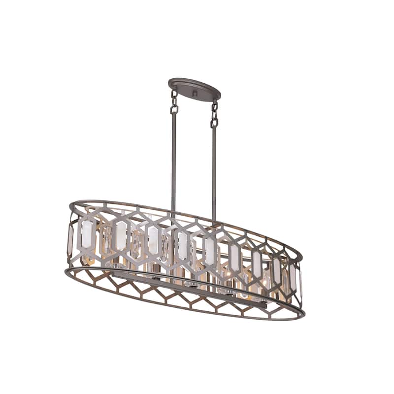 Minka Lavery 3588 Hexly 5 Light 44" Wide Linear Chandelier