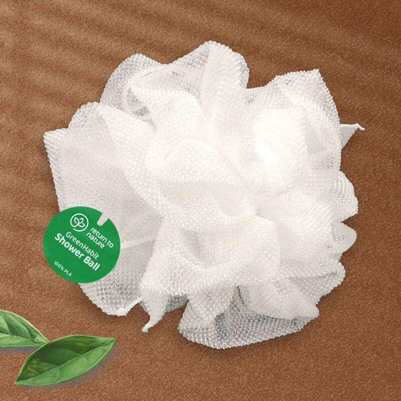 GreenHabit Sensitive Shower Ball - Biomass (PLA100%) No microplastic - one size