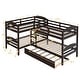 preview thumbnail 7 of 11, Simple Twin over Twin L-Shaped Bunk Bed with Trundle