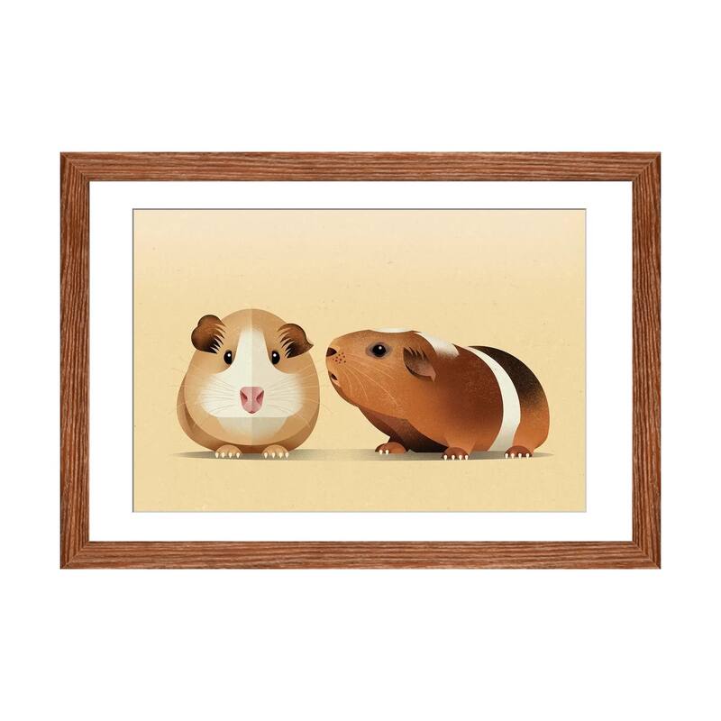 iCanvas "Guinea Pig" by Dieter Braun - Walnut - 24x32x1