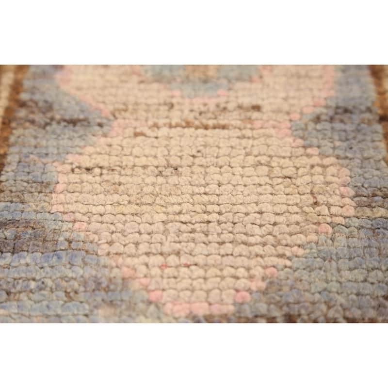 Earth Tone Oushak Turkish Rug Handmade Living Room Wool Carpet - 6'8" x 9'8"