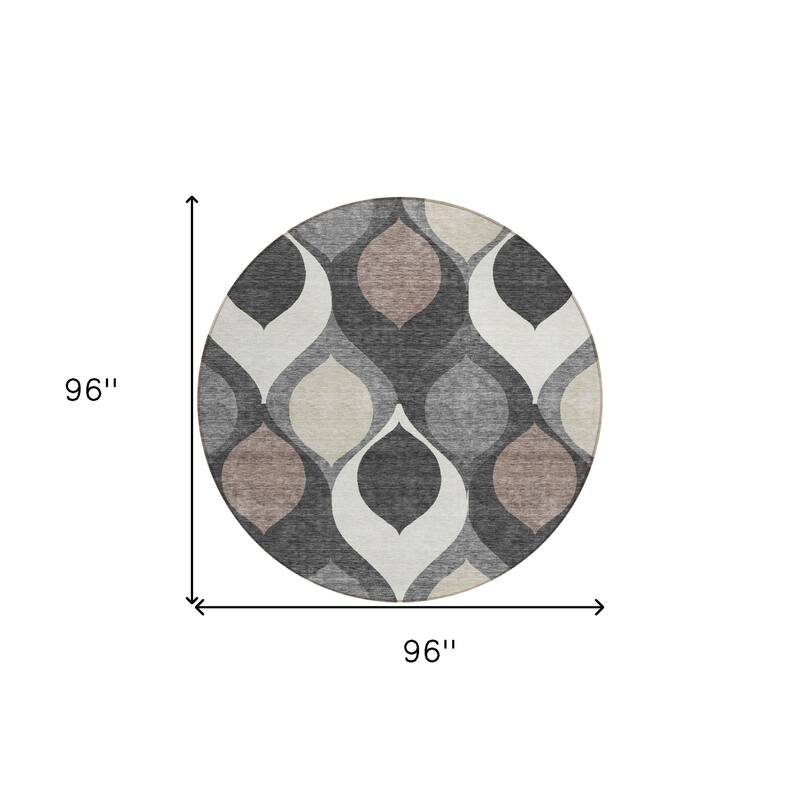 HomeRoots Ogee Transitional Rectangle Outdoor Rug