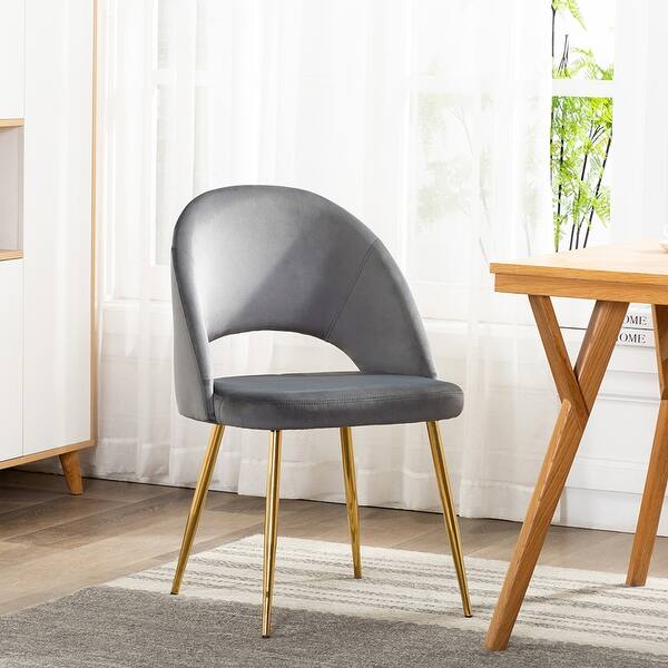 Shop Porthos Home Batia Dining Chairs Velvet Upholstery Gold Metal Legs Overstock 31284709