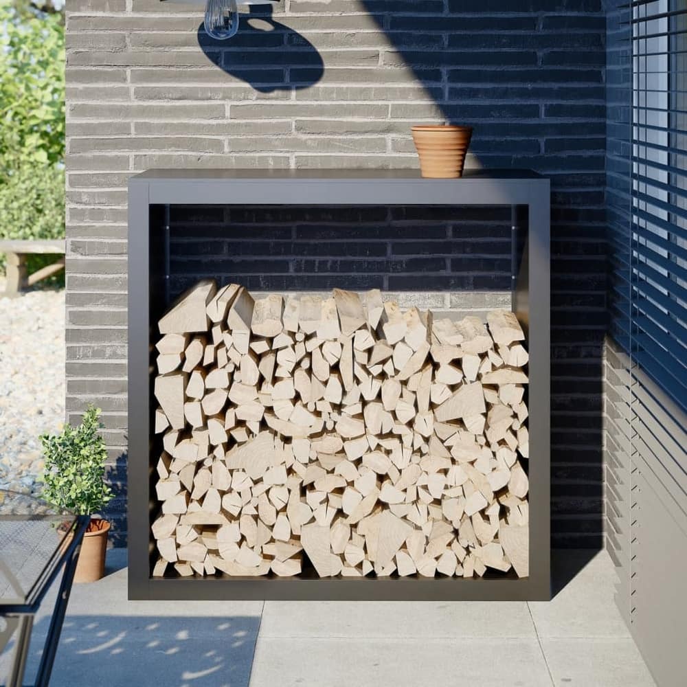 vidaXL Firewood Rack Steel