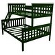 preview thumbnail 4 of 14, Pine Twin over Full Mission Bunkbed Dark Green