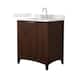 Option Dark Walnut / Giotto Quartz Top / Brushed Nickel