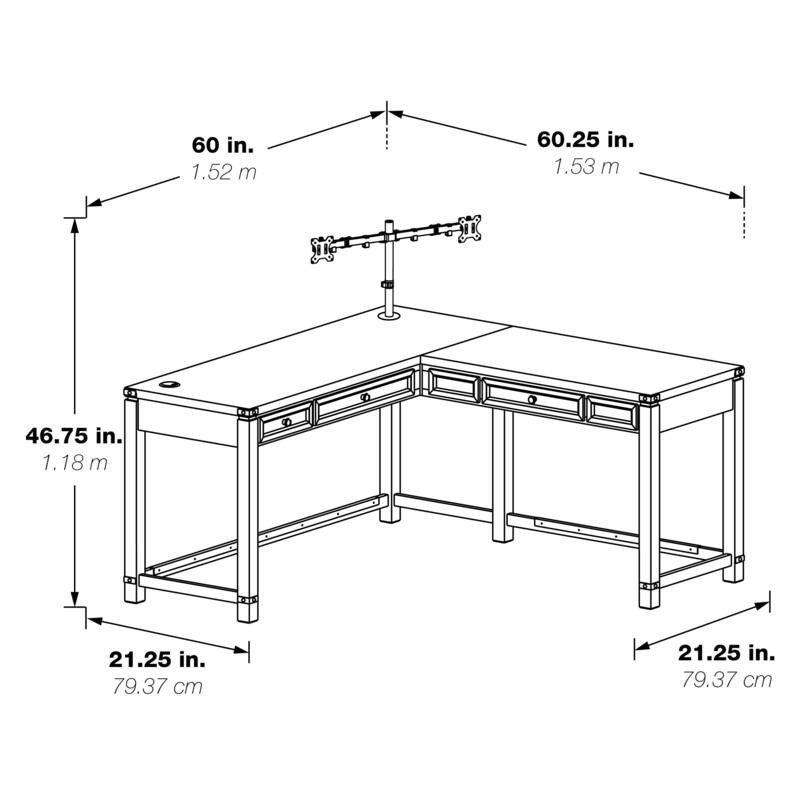 Baton Rouge L-Shape Desk