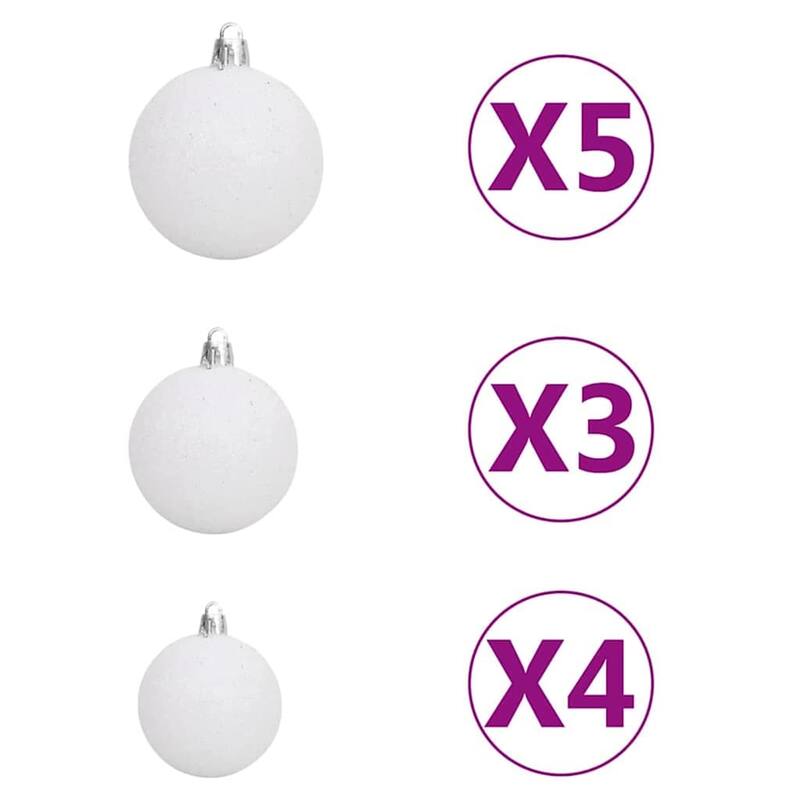 vidaXL Artificial Pre-lit Christmas Tree with Ball Set and Pinecones Xmas Tree