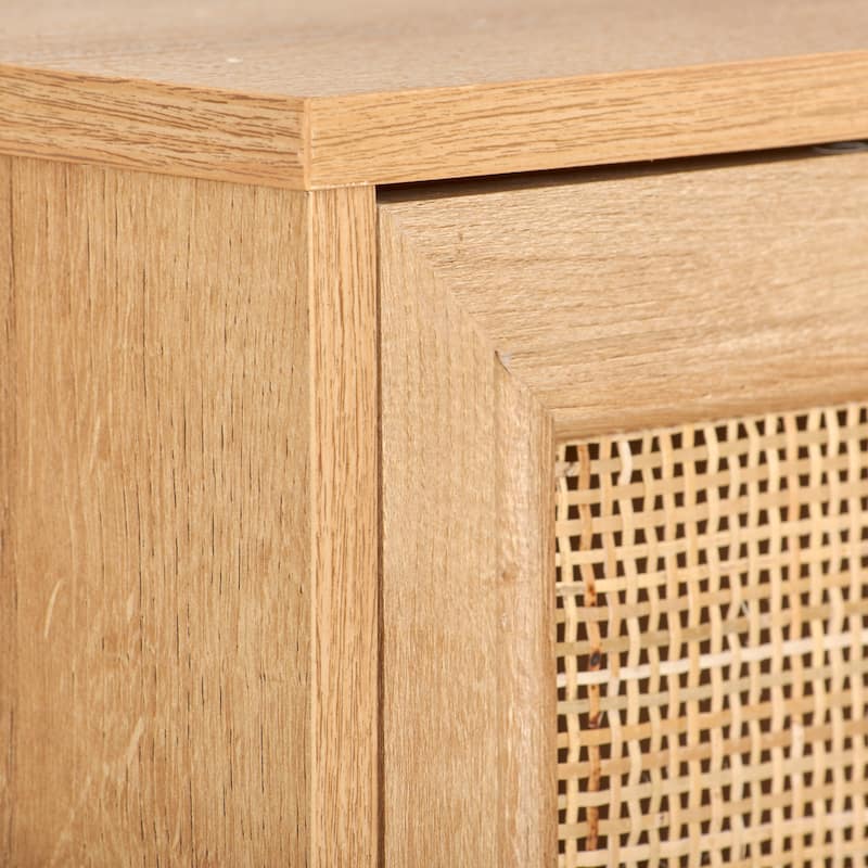 2-Door Rattan Sideboard Storage Cabinet