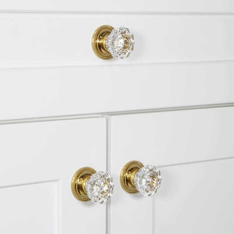 Grandeur VERS-CRYS-KNOB-NEWP Versailles 1-3/8" Vintage Fluted Crystal