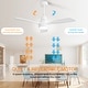 preview thumbnail 133 of 199, 42“/52"/60"/48" Noiseless Walnut Wood Ceiling Fan with Remote Control, Integrated Light Optional