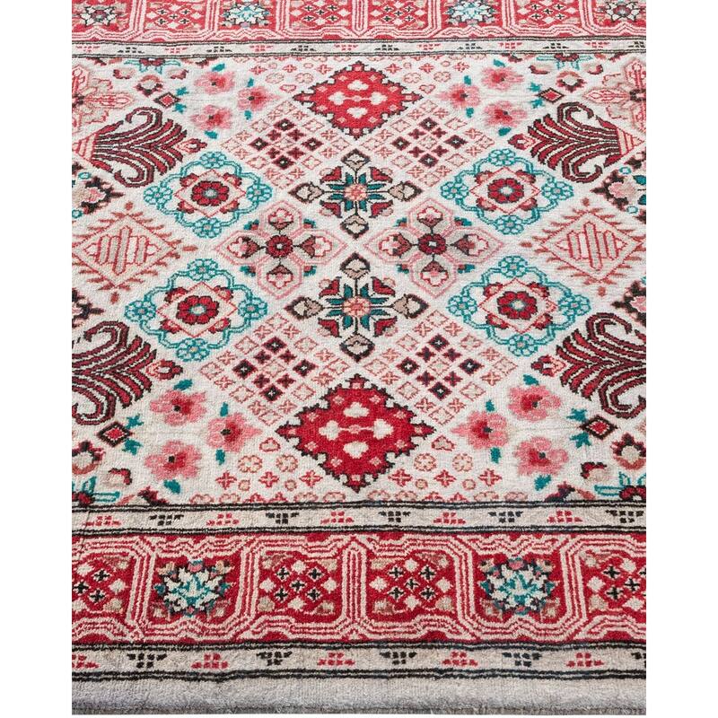Overton Hand Knotted Wool Vintage Inspired Modern Contemporary Overdyed Multi Area Rug - 3' 2" x 5' 5"