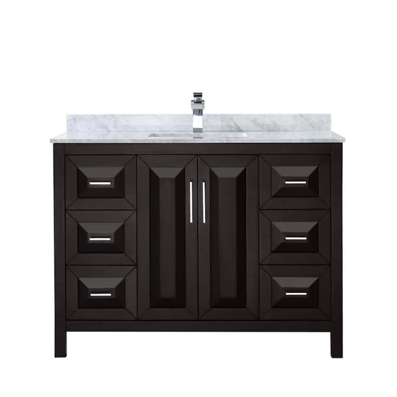 Wyndham Collection Daria 48" Free Standing Single Vanity Set with MDF