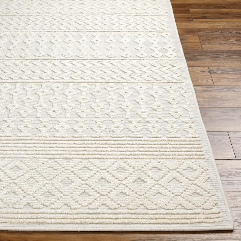 Livabliss Lyna Country Diamond Washable Area Rug