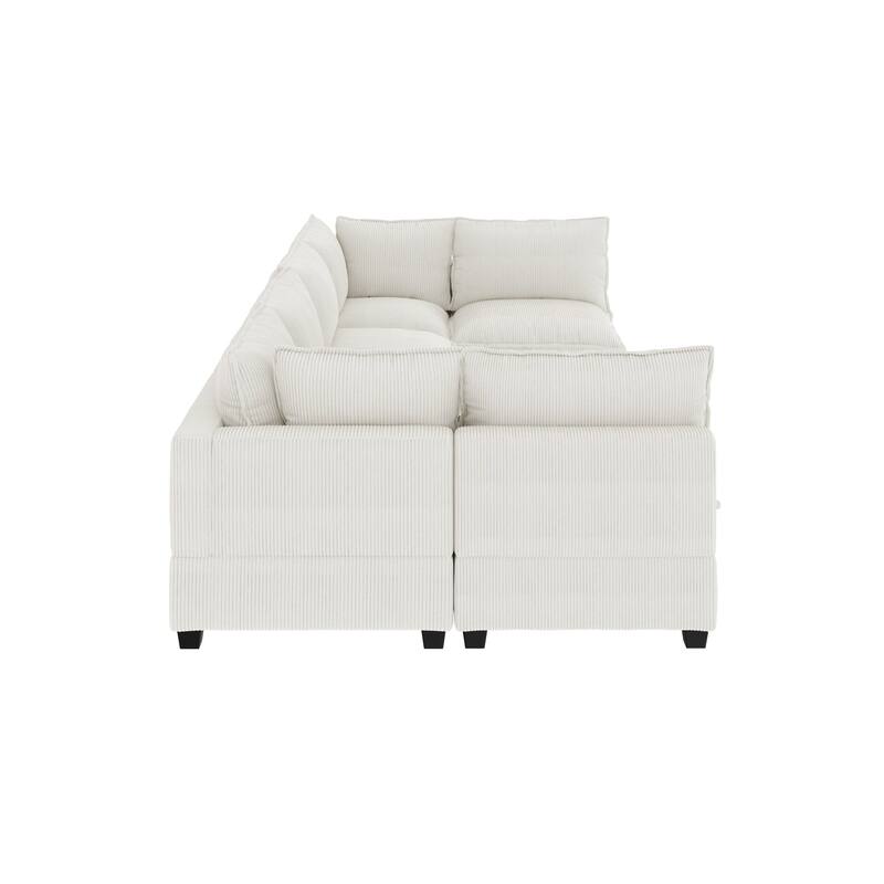 Chelsea Modern Cloud Modular Upholstered Sofa with Deep Seat and Plush Cushions
