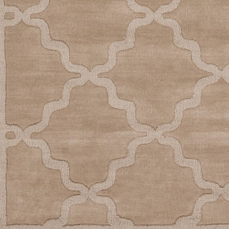 Hand-Tufted Amy Tone-on-Tone Lattice Wool Area Rug