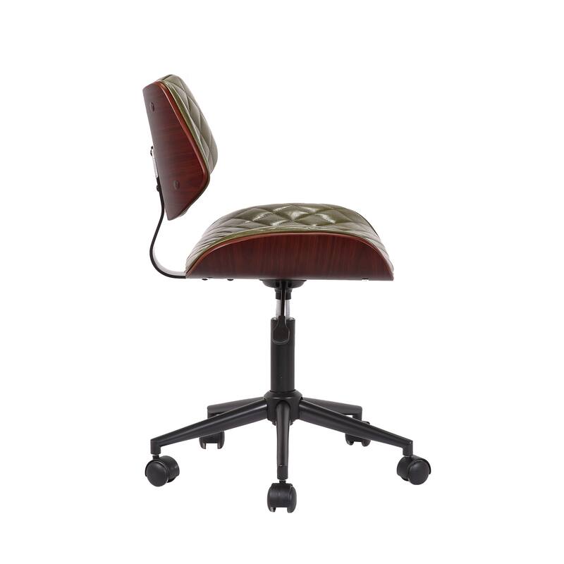Porthos Home Zara Faux Leather Mid-Century Office Chair