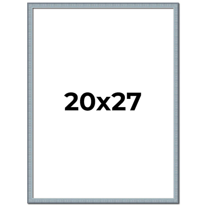 20x27 Frame Rustic Sky Blue Solid Wood Picture Frame | 0.75 Inch