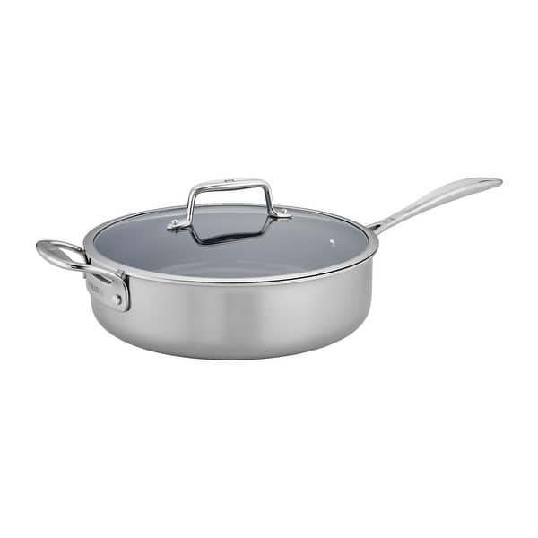 Zwilling Clad CFX 2-pc Stainless Steel Ceramic Nonstick Fry Pan with Lid