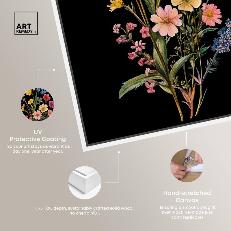 Darkling Daisies I Canvas by Art Remedy