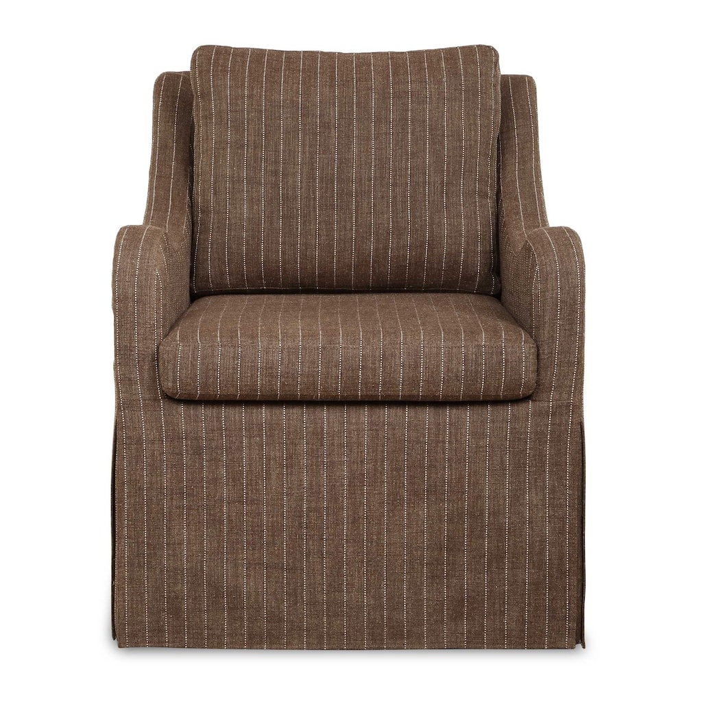 Uttermost Luisa Pinstripe Swivel Chair - 27.50" W x 35.50" H x 33.50" D