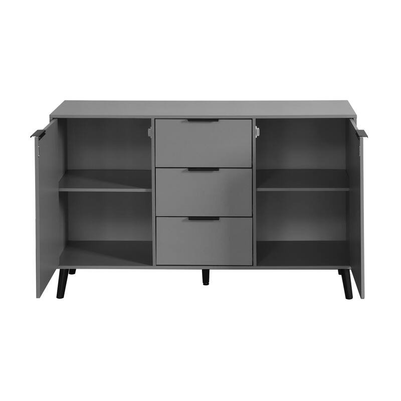 Sideboard Buffet Cabinet with 3 Drawers and 2 Doors