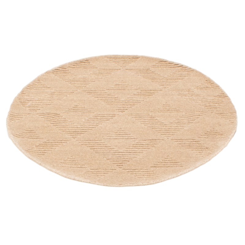 Kashkuli Gabbeh Tan Rug 3'10" x 3'11" - 3'10 x 3'11